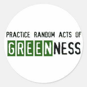 Sticker Rond Jour des terres - Soyez vert