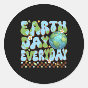 Sticker Rond Jour des terres super 2025 Quotidien Pour Les Ense