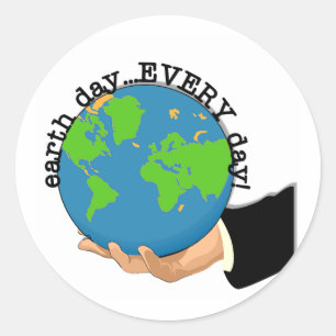 Sticker Rond Jour des terres tous les jours
