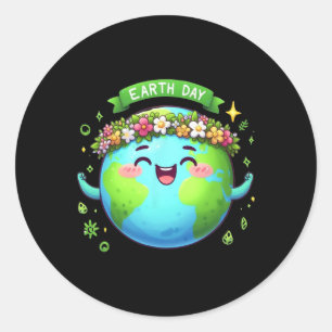 Sticker Rond Jour des terres tous les jours Rétro Hommes Vintag
