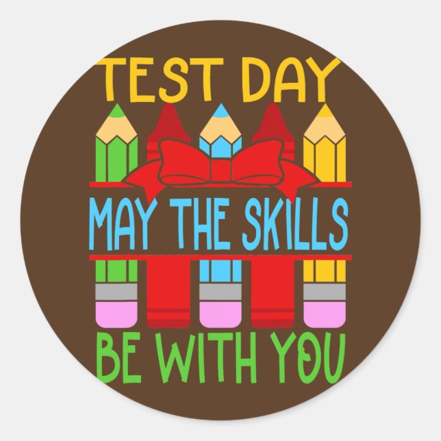 Sticker Rond Jour D'Essai Peut-Être Que Les Compétences Soient  (Devant)