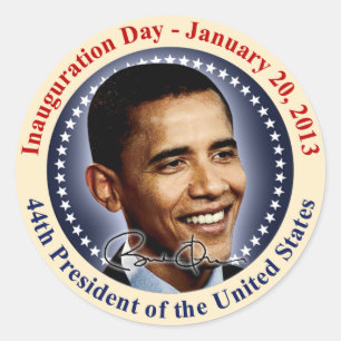 Sticker Rond Jour d'investiture du président Obama