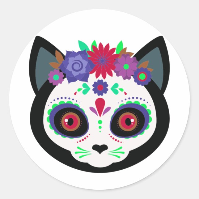 Sticker Rond Jour du chat mort (Devant)