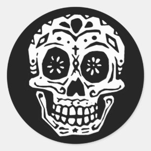 Sticker Rond Jour Du Crâne Mort 2