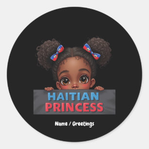 Sticker Rond Jour du drapeau haïtien Jour Princesse haïtienne