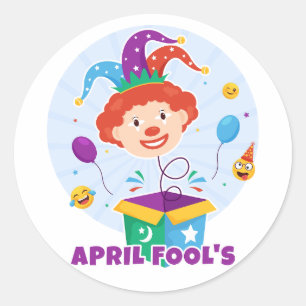 Sticker Rond Jour du fou d'avril