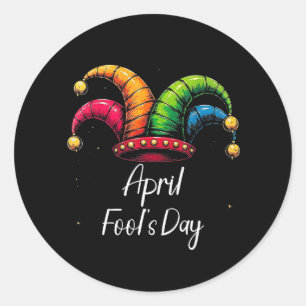 Sticker Rond Jour du fou d'avril