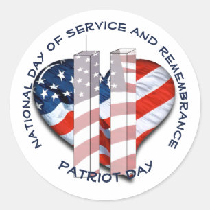 Sticker Rond Jour du Patriot / Jour du Souvenir