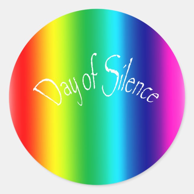 Sticker Rond Jour du silence (Devant)