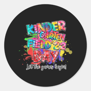 Sticker Rond Jour Du Terrain 2022 Jardin D'Enfants Laisser Les
