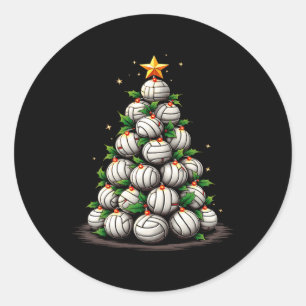 Sticker Rond Jour férié de Noël de volley-ball