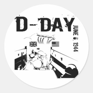 Sticker Rond JOUR J 6 juin 1944