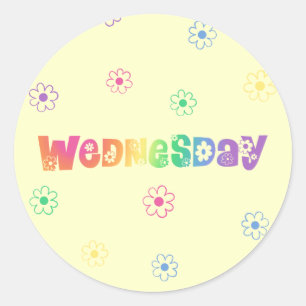 Sticker Rond Jour mignon de la semaine mercredi