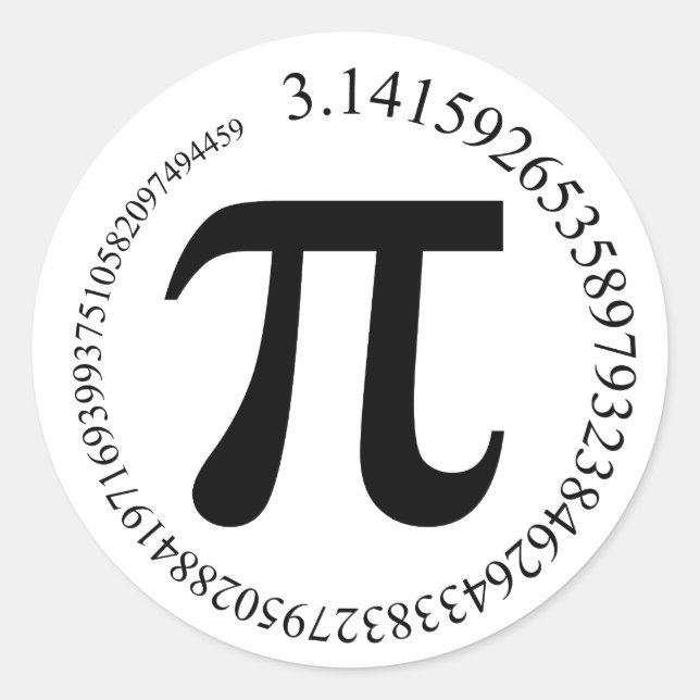 Sticker Rond Jour Pi () (Devant)