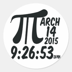 Sticker Rond Jour Pi 3/14/15