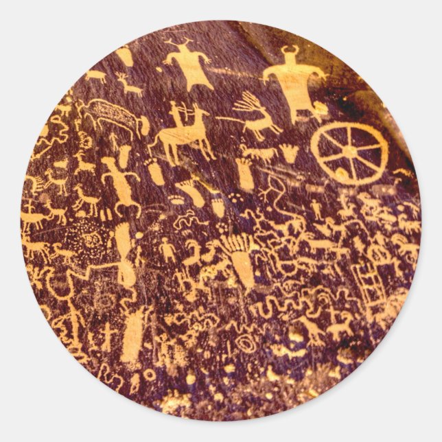 Sticker Rond Journal Rock American Indian Utah (Devant)