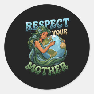 Sticker Rond Journée de la Terre sensibilisation au changement