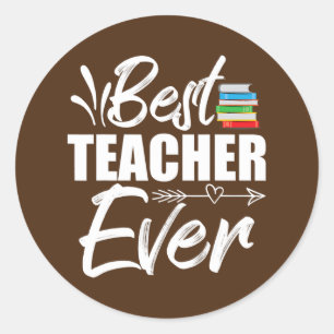 Sticker Rond Journée de l'enseignant du meilleur enseignant