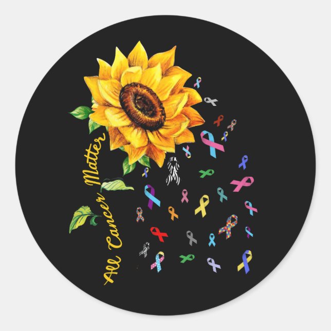 Sticker Rond Journée de sensibilisation à tous les problèmes de (Devant)