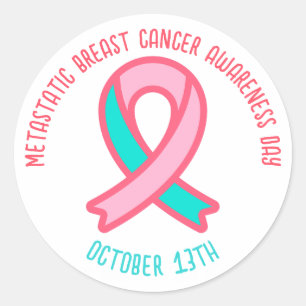 Sticker Rond Journée de sensibilisation au cancer du sein métas