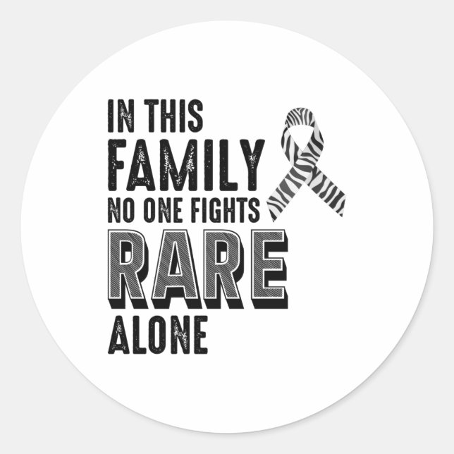 Sticker Rond Journée de sensibilisation aux maladies rares Zebr (Devant)