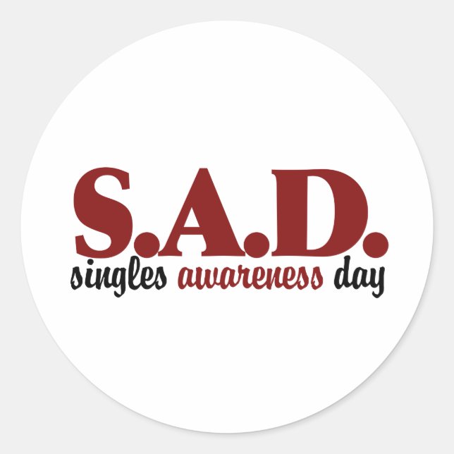 Sticker Rond Journée de sensibilisation aux singles de la DAS (Devant)