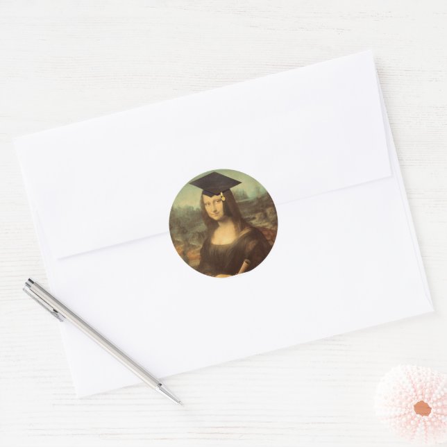 Sticker Rond Journée des diplômes de Mona Lisa (Enveloppe)