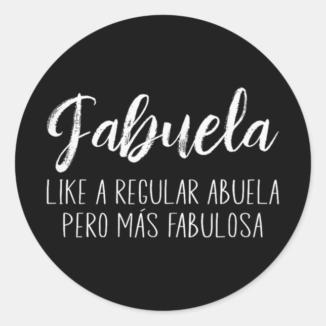 Sticker Rond Journée des mères d'Abuela Para Fabuela (Devant)