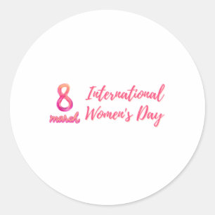 Sticker Rond Journée internationale de la femme