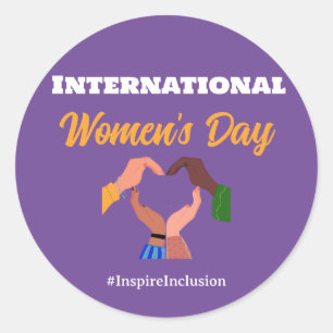 Sticker Rond Journée internationale de la femme 2025 inclusion 