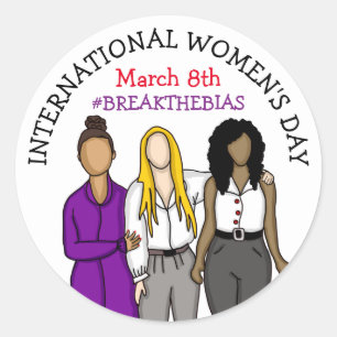 Sticker Rond Journée internationale de la femme   8 mars