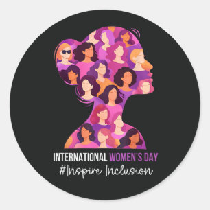 Sticker Rond Journée internationale des femmes 8 mars