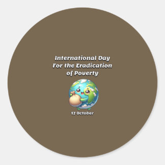 Sticker Rond Journée internationale pour l'élimination de la pa