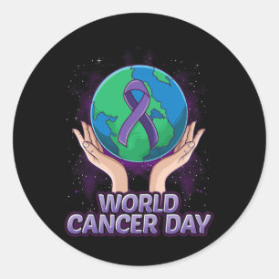 Sticker Rond Journée Mondiale contre le Cancer Conscience des i