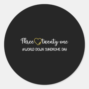 Sticker Rond Journée Mondiale Contre Le Syndrome Pour Lutter Co
