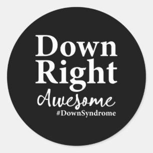 Sticker Rond Journée Mondiale Contre Le Syndrome Pour Lutter Co