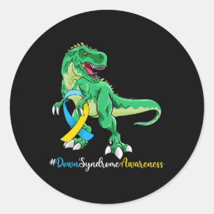 Sticker Rond Journée Mondiale Contre Le Syndrome Pour Lutter Co