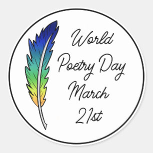 Sticker Rond Journée mondiale de la poésie 21 mars