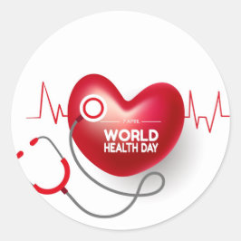 Sticker Rond Journée mondiale de la santé