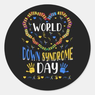 Sticker Rond Journée mondiale de sensibilisation au syndrome d'