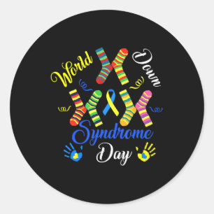 Sticker Rond Journée mondiale de sensibilisation au syndrome d'