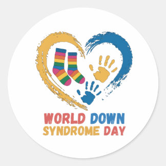Sticker Rond Journée mondiale de sensibilisation au syndrome de