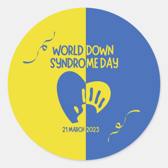 Sticker Rond Journée mondiale du syndrome de Down (Devant)