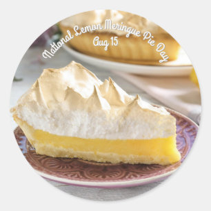 Sticker Rond Journée nationale de la tarte au citron meringue