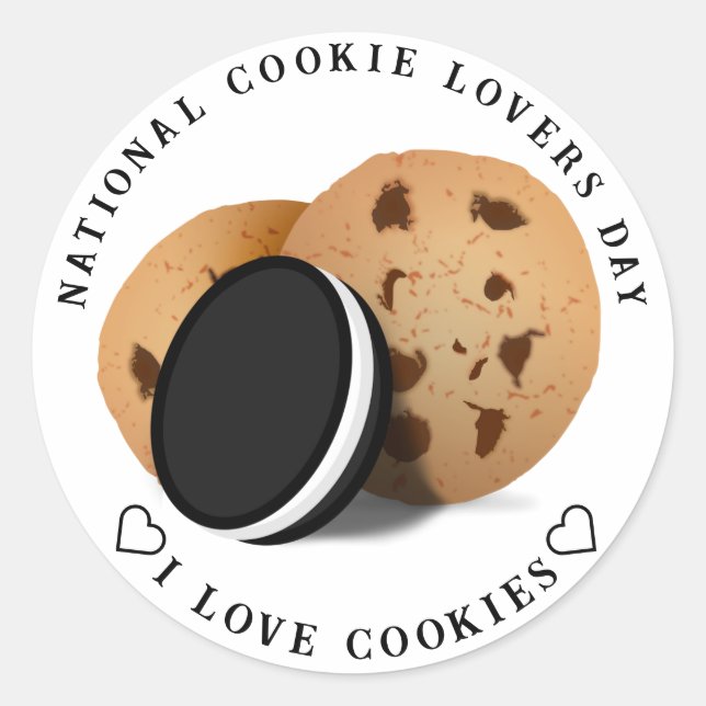 Sticker Rond Journée nationale des biscuits (Devant)
