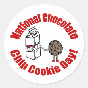 Sticker Rond Journée nationale des biscuits au chocolat !