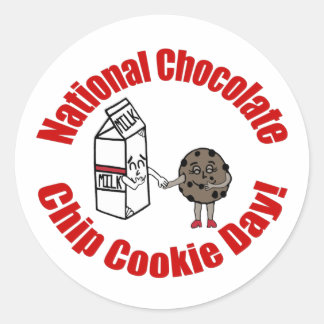 Sticker Rond Journée nationale des biscuits au chocolat !