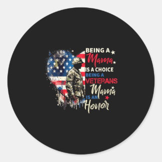 Sticker Rond Journée patriotique des vétérans étant une maman d