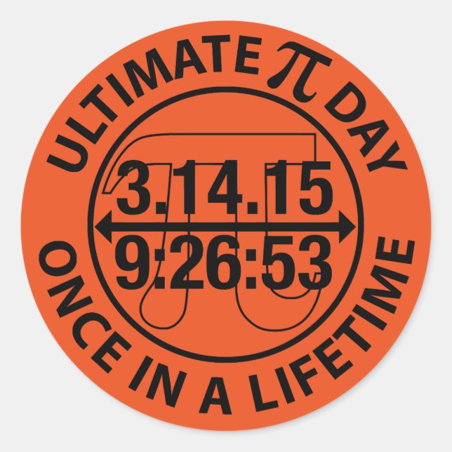 Sticker Rond Journée Ultimate Pi 2015 (Devant)