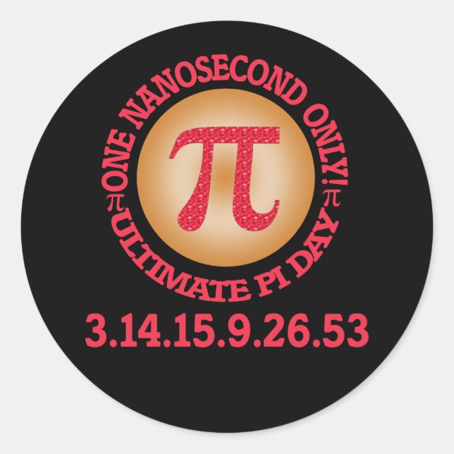 Sticker Rond Journée Ultimate Pi 2015 (Devant)